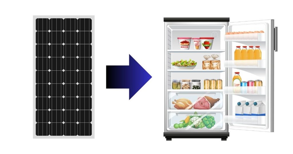 solar panel run a refrigerator