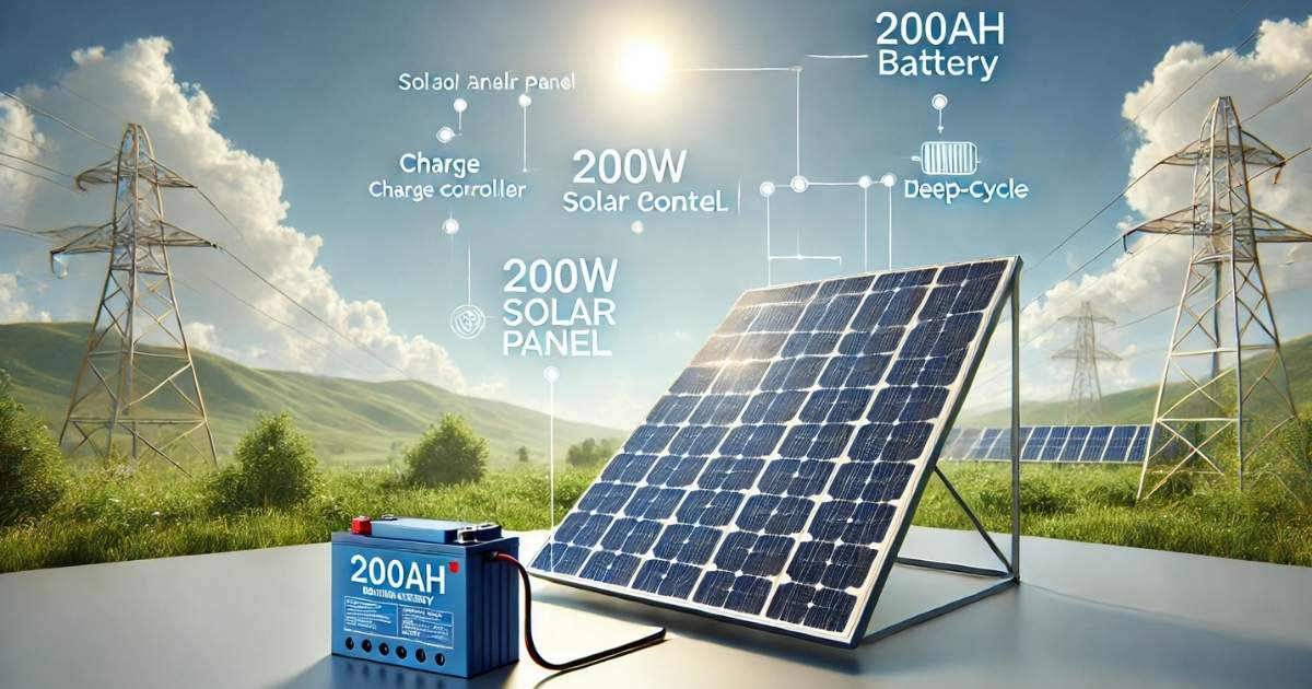 How Long to Charge a 200Ah Battery with a 200W Solar Panel?