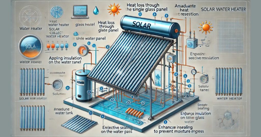 Solar Powered Heater with Single Glass Panel Problems and Solutions